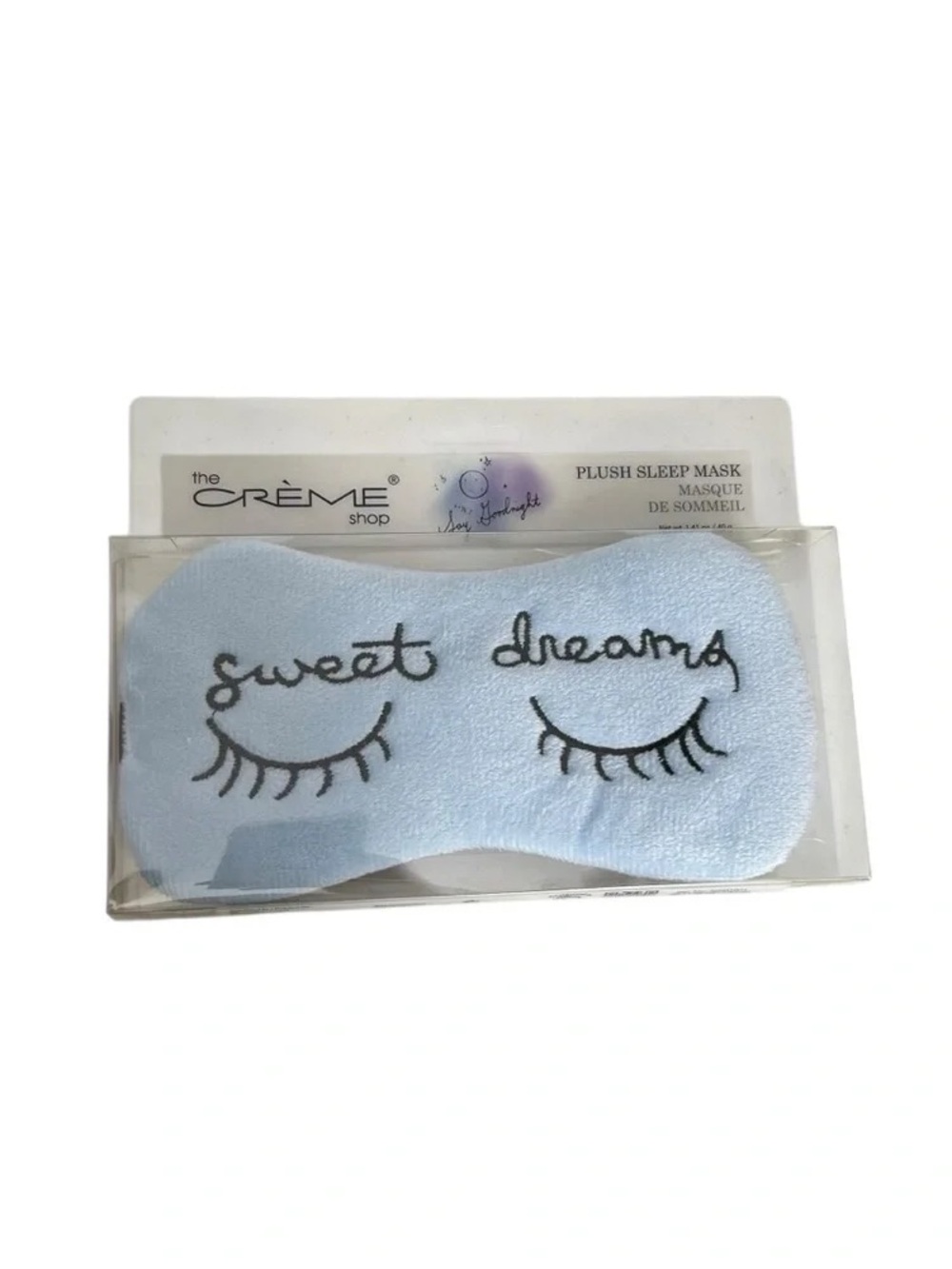 The Crème Shop Light Blue 'Sweet Dreams' Plush Sleep Mask